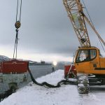 Driving Sheet Piles with SVR 80 NF - Power Pack - Murmansk